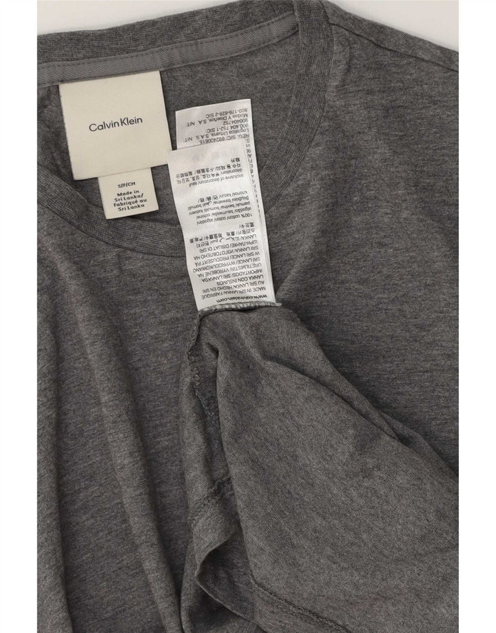 Calvin Klein Mens T-Shirt Top Small Grey Cotton