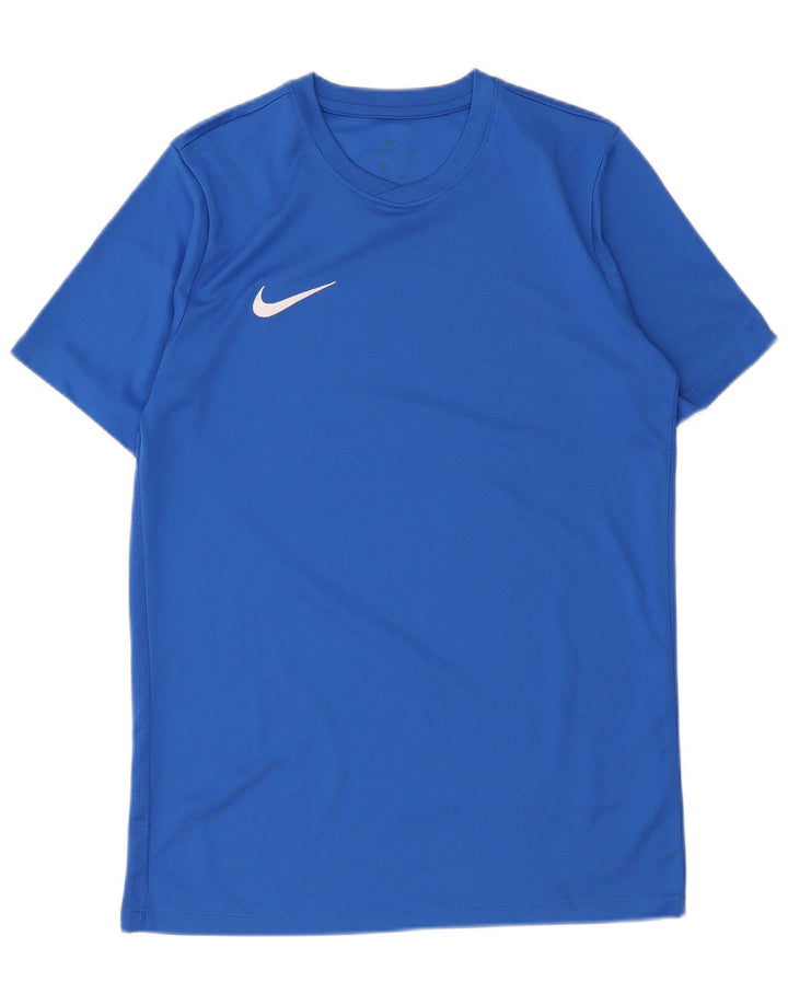 Nike Mens Dri Fit T-Shirt Top Medium Blue Polyester