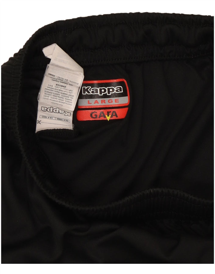 Kappa Boys Gara Graphic Sport Shorts 11-12 Years Large Black Polyester
