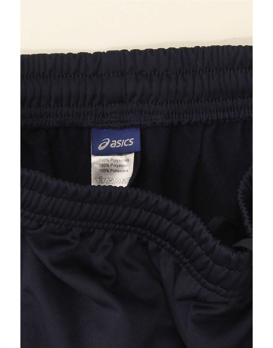 Asics Mens Tracksuit Trousers Joggers Small Navy Blue Polyester