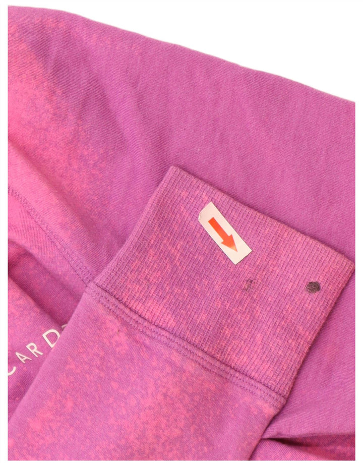 Reebok Womens Graphic Sweatshirt Jumper UK 10 Small Pink Tie Dye Polyester