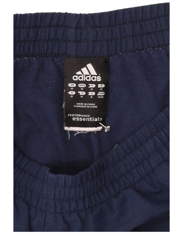 ADIDAS Mens Tracksuit Trousers Medium  Navy Blue Polyester