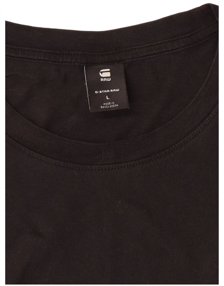 G-Star Mens T-Shirt Top Large Black