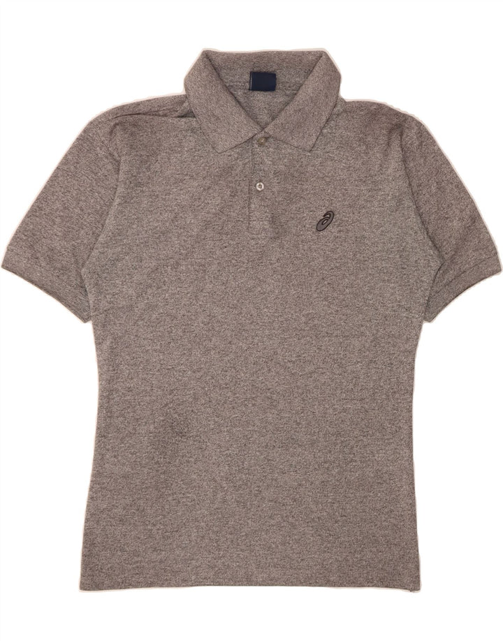 ASICS Mens Polo Shirt Small Grey Flecked Vintage Asics and Second-Hand Asics from Messina Hembry 