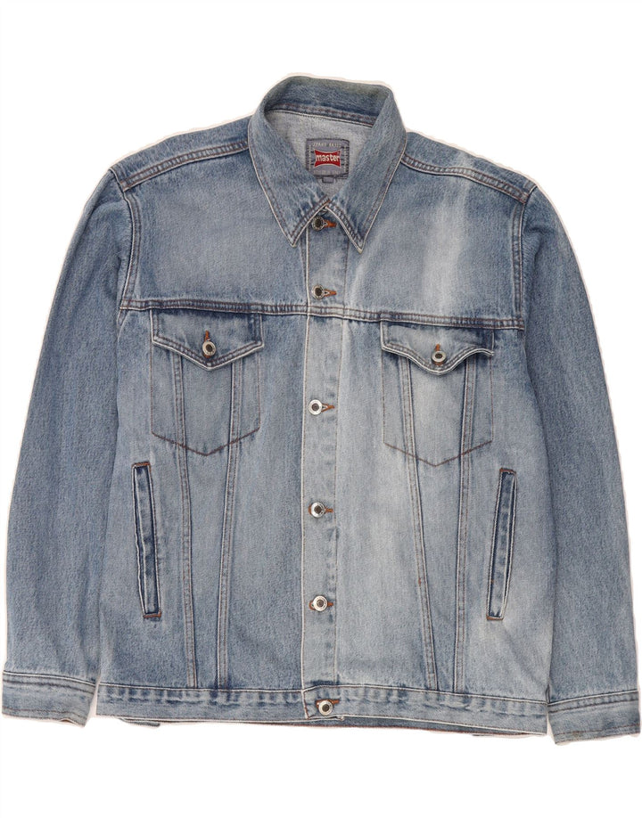 MASTER Mens Denim Jacket UK 42 XL Blue Cotton Vintage Master and Second-Hand Master from Messina Hembry 