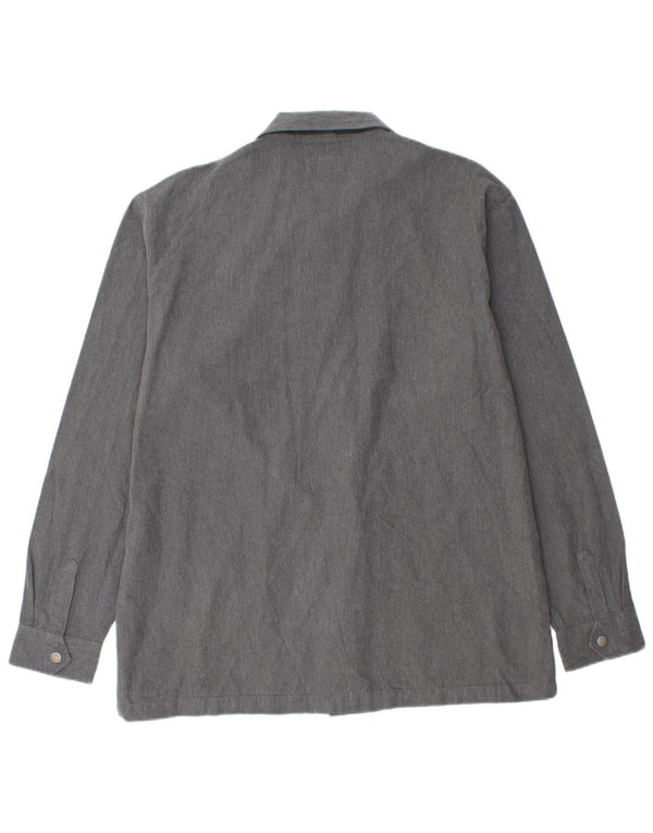 Jack Wills Mens Overshirt Shirt Large Grey Cotton