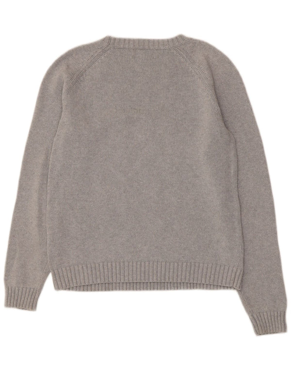 Lands End Womens Drifter Boat Neck Jumper Sweater UK 10/12 Medium Grey