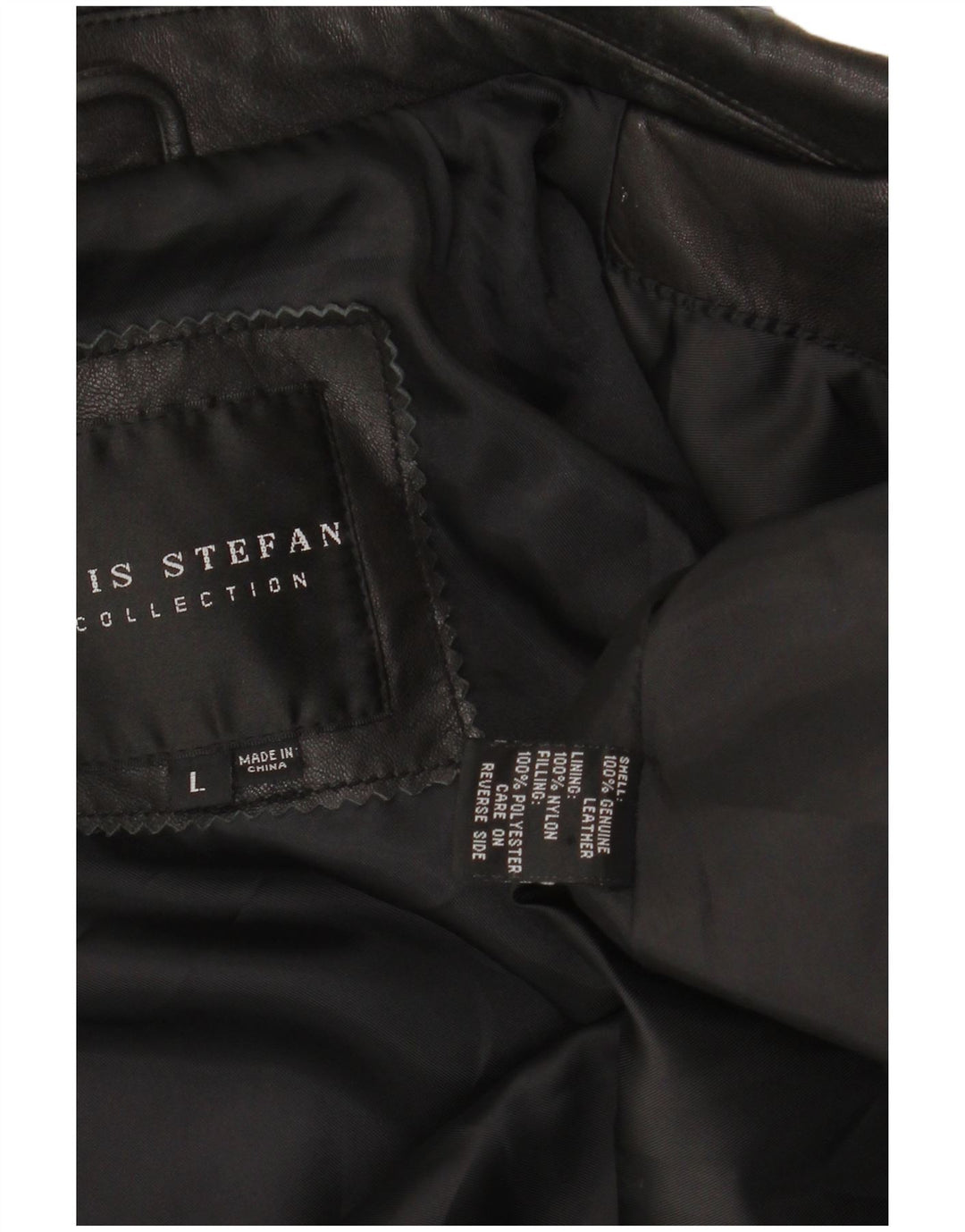 VINTAGE Womens Leather Jacket UK 16 Large Black Leather