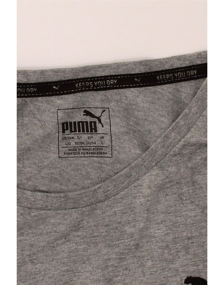 PUMA Mens T-Shirt Top Large Grey Cotton Vintage Puma and Second-Hand Puma from Messina Hembry 