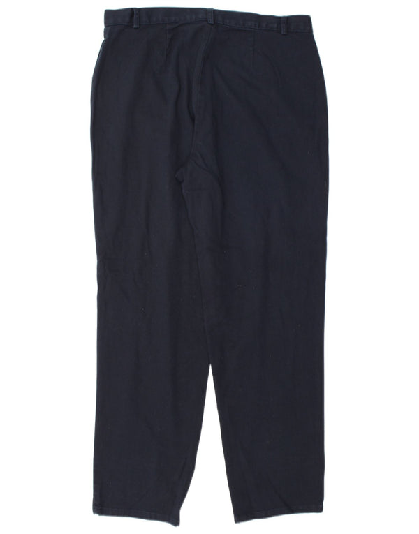 DOCKERS Womens High Waist Casual Trousers US 16 2XL W34 L30 Navy Blue