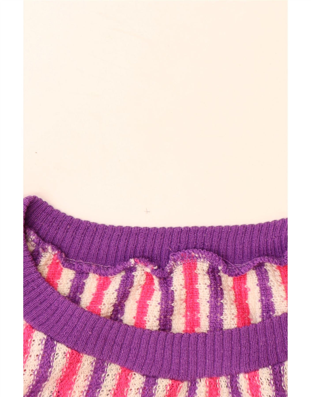 VINTAGE Womens Boat Neck Jumper Sweater UK 14 Large Multicoloured Striped