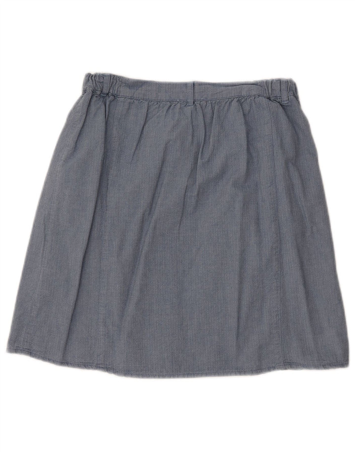 LEE Womens Mini Skirt Small W26 Blue Herringbone Cotton