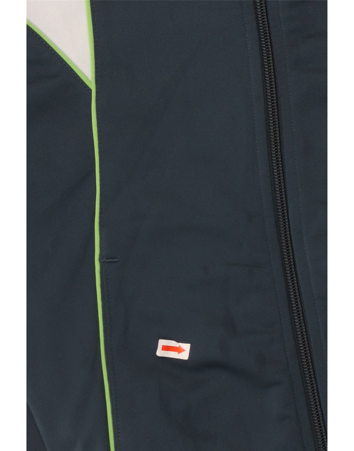 PUMA Womens Tracksuit Top Jacket UK 12 Medium  Navy Blue Colourblock