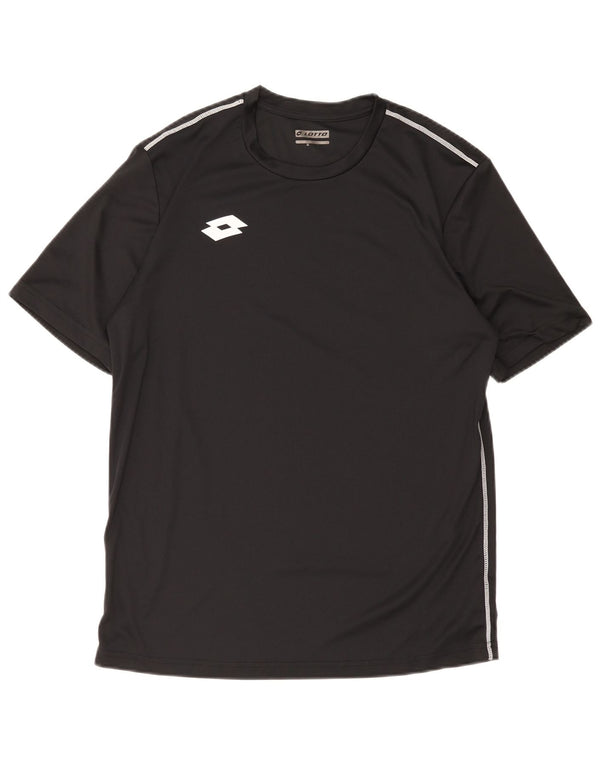 Lotto Mens T-Shirt Top Large Black Polyester