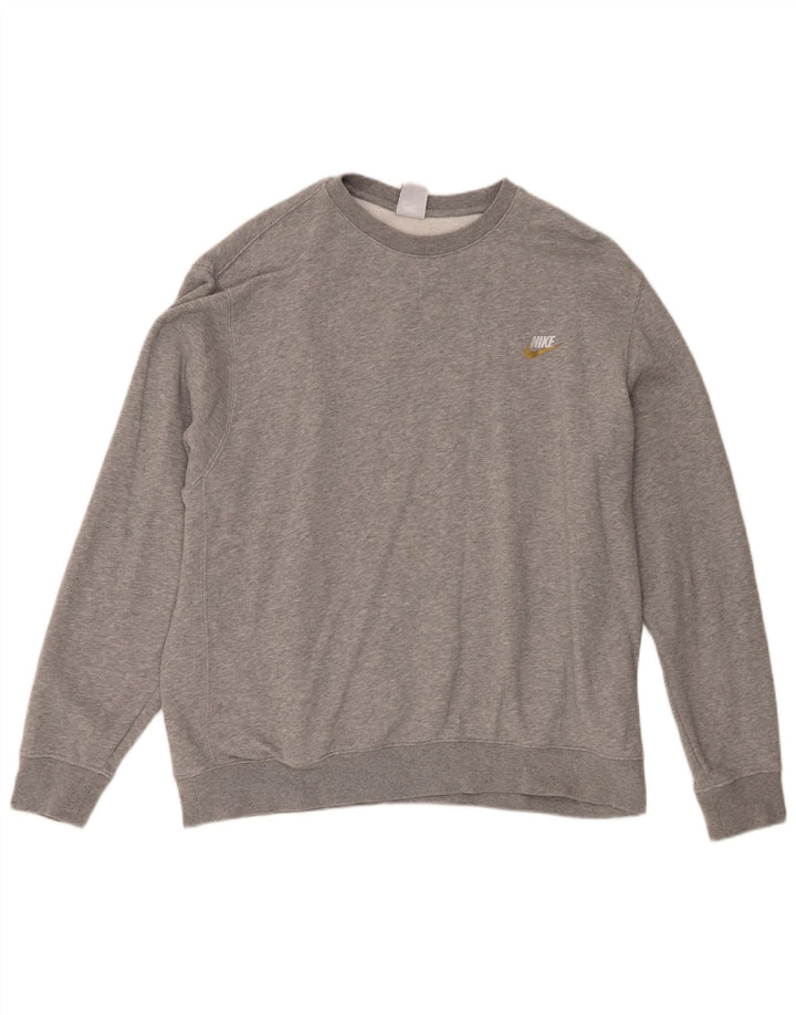 Nike Mens Sweatshirt Jumper XL Grey Cotton