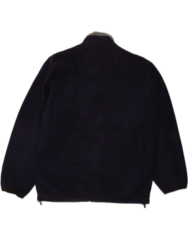 SCHOTT Mens Fleece Jacket UK 40 Large Navy Blue Polyester