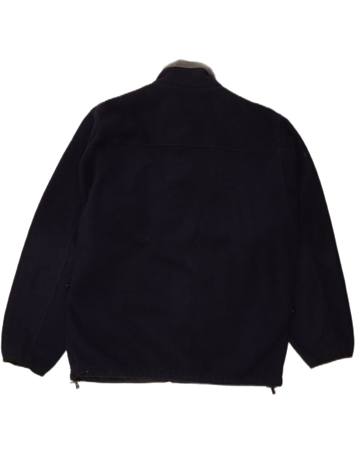 SCHOTT Mens Fleece Jacket UK 40 Large Navy Blue Polyester