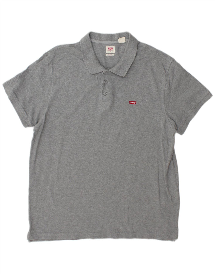 Levi's Mens Standard Polo Shirt XL Grey Cotton