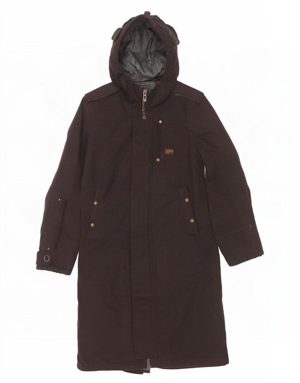 G-Star Mens 3301 Hooded Padded Coat UK 40 Large Black Nylon