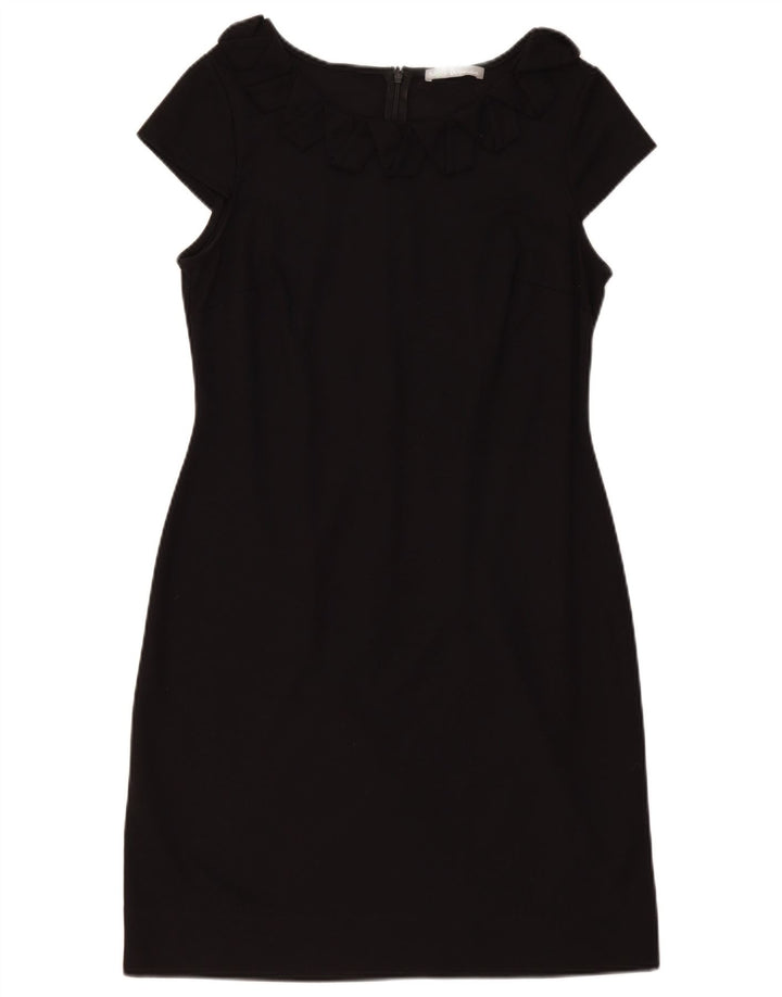 Marks & Spencer Womens Sheath Dress UK 14 Large Black Polyester