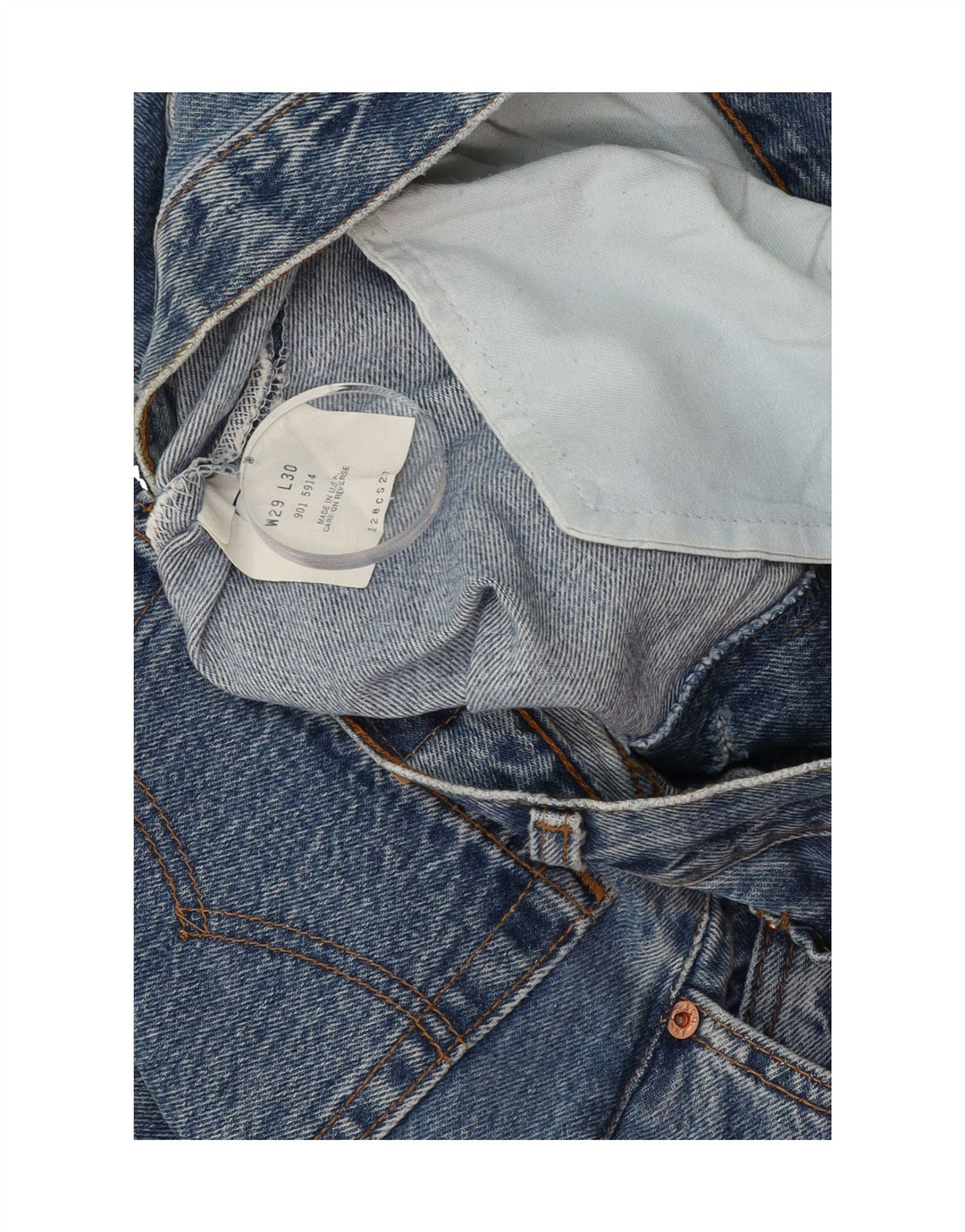 LEVI'S Womens High Waist Jeans W29 L30 Blue Cotton Vintage Levi's and Second-Hand Levi's from Messina Hembry 