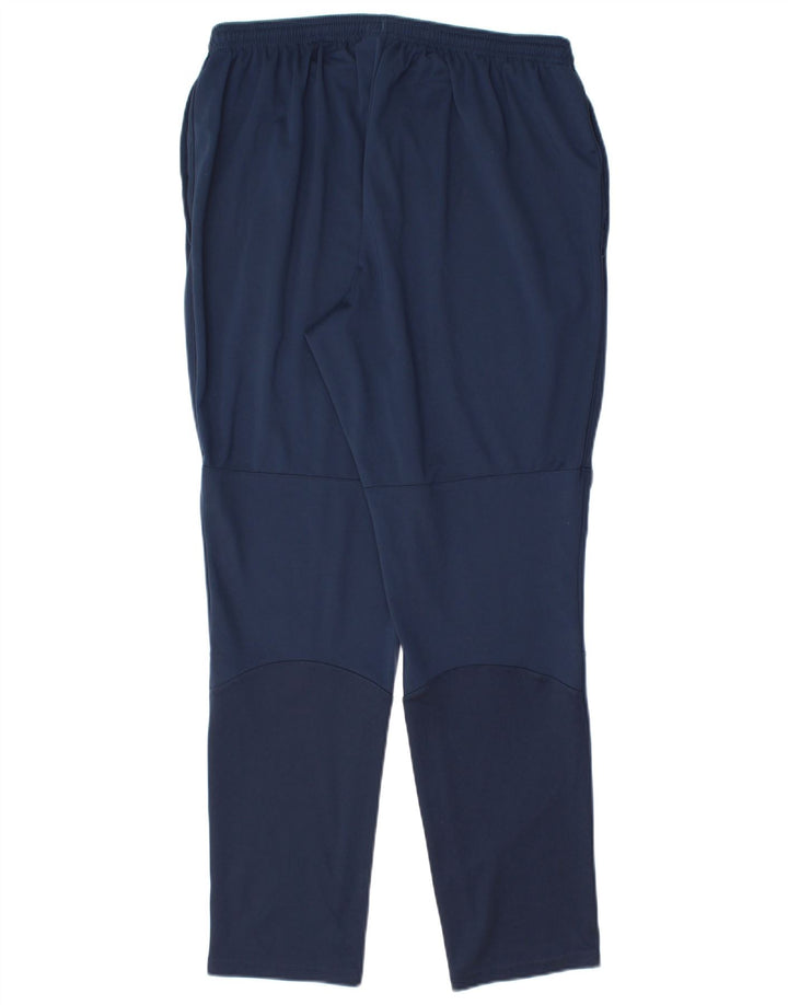 Nike Mens Dri Fit Tracksuit Trousers Large Navy Blue Polyester