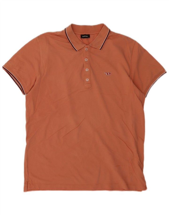 Diesel Mens Polo Shirt Large Orange