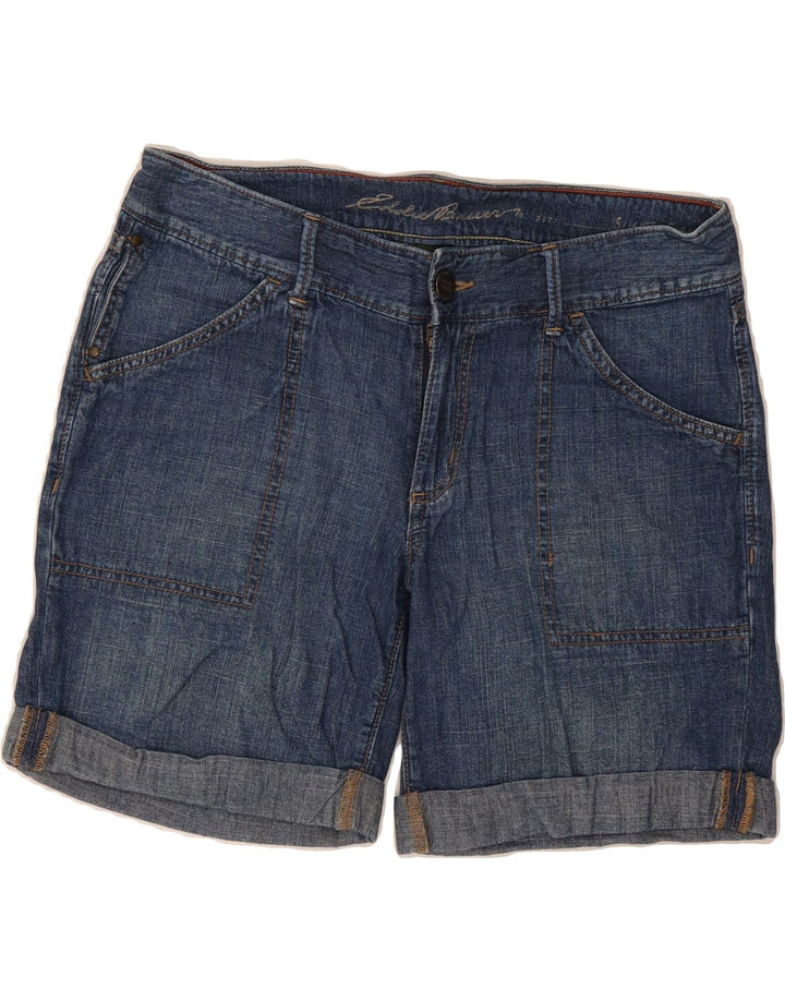 EDDIE BAUER Womens Slight Curve Denim Shorts US 6 Medium W32 Blue Cotton Vintage Eddie Bauer and Second-Hand Eddie Bauer from Messina Hembry 