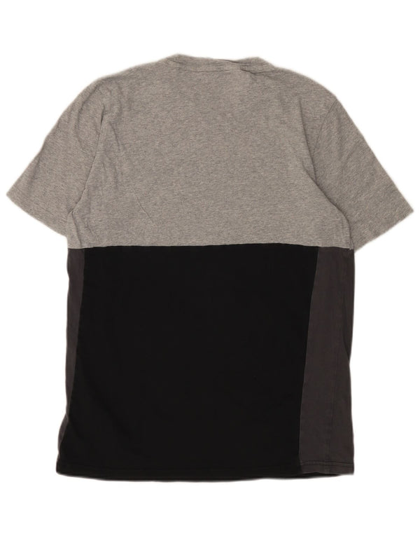 ADIDAS Boys Graphic T-Shirt Top 15-16 Years Grey Colourblock Cotton