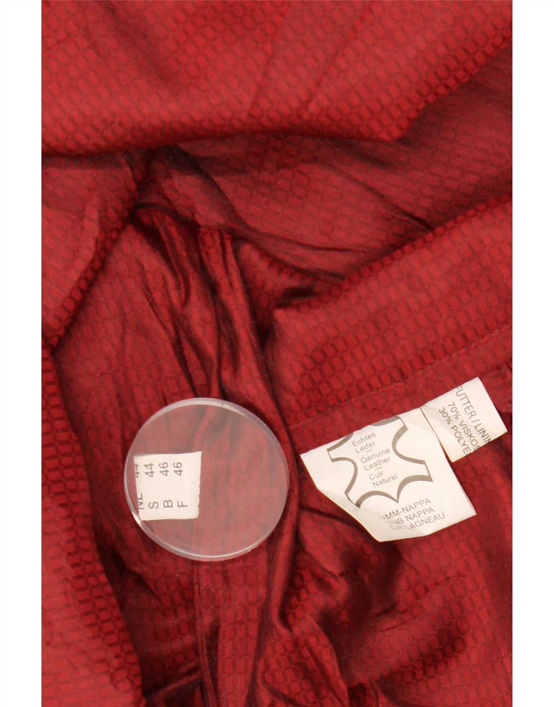 VINTAGE Womens Leather Jacket EU 46 XL Burgundy Leather