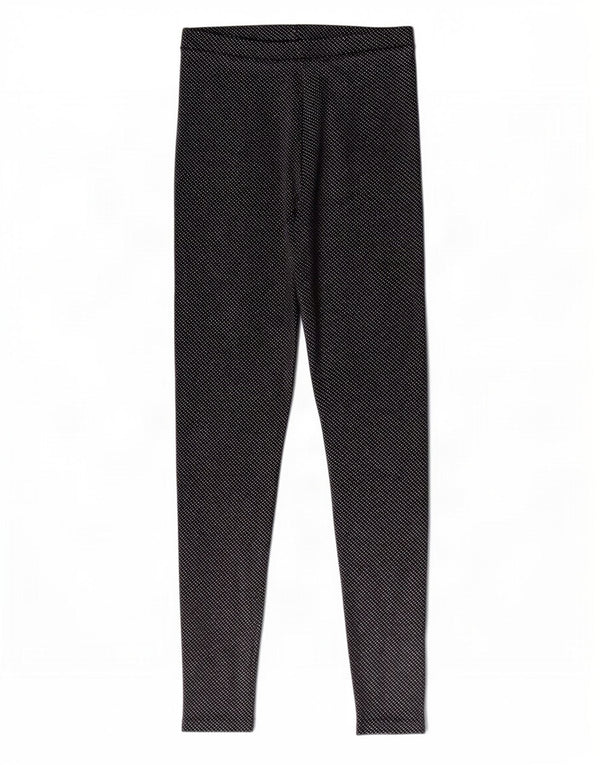 Zara Womens Leggings UK 8 Small Black Spotted Polyester
