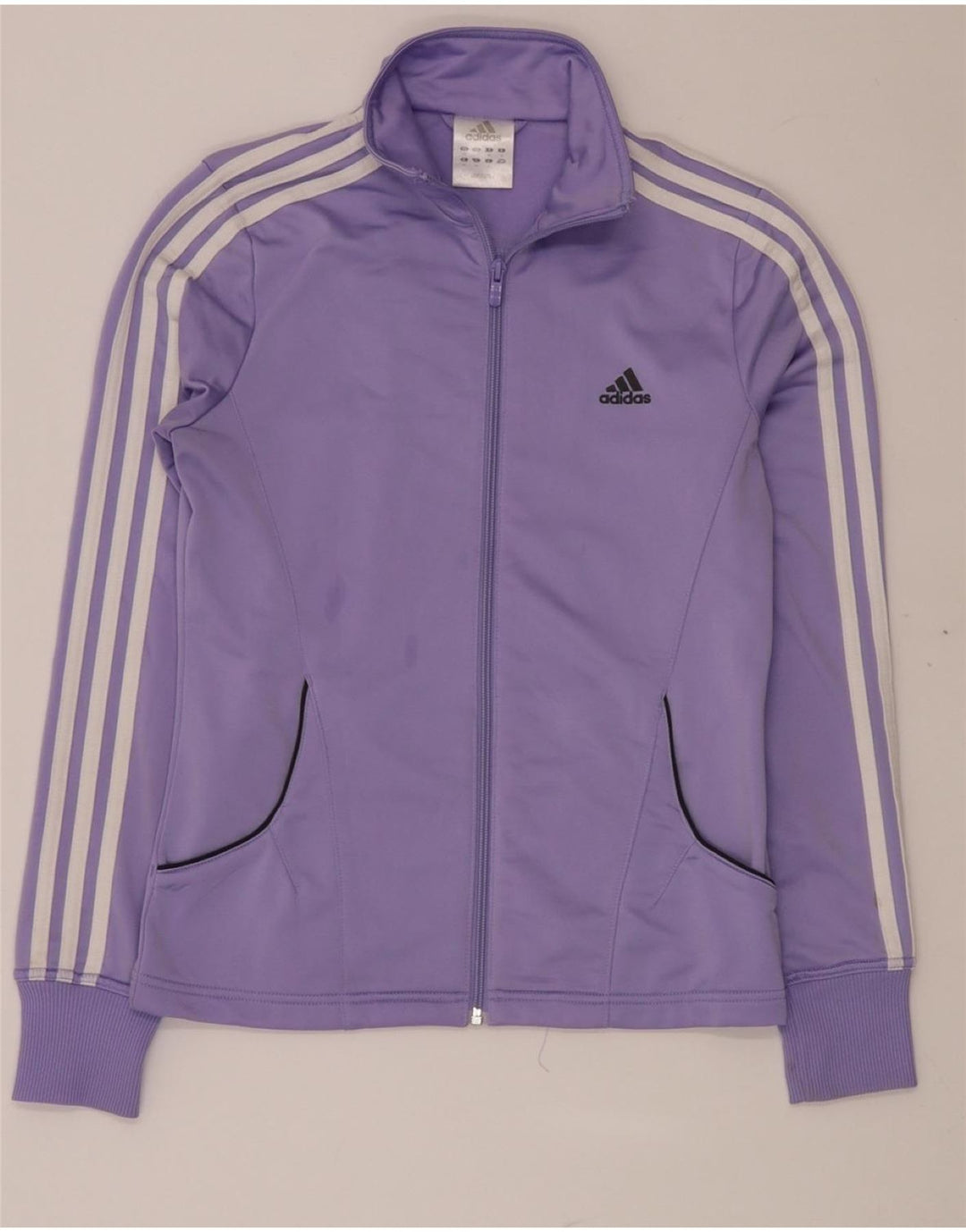 ADIDAS Womens Tracksuit Top Jacket UK 12 Medium  Purple Polyester