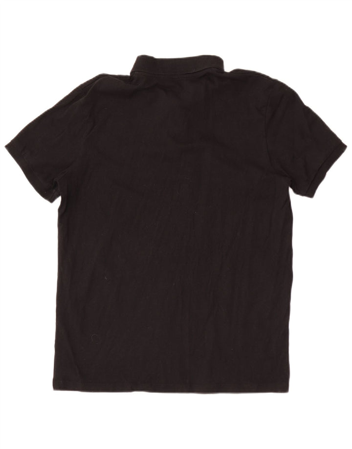 Jack & Jones Mens Polo Shirt Medium Black Cotton