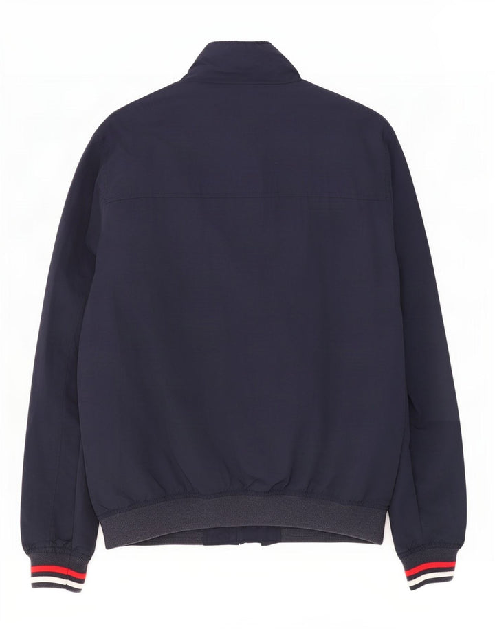 Tommy Hilfiger Mens Bomber Jacket UK 44 2XL Navy Blue Polyamide