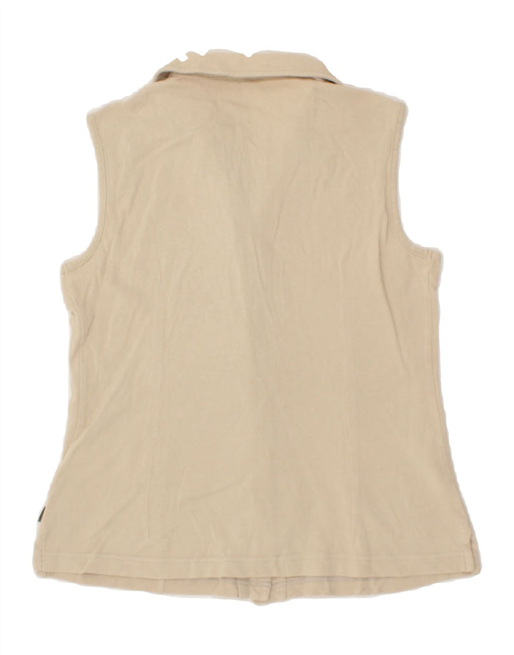 BELFE Womens Long Sleeve Shirt UK 12 Medium Beige Cotton Vintage Belfe and Second-Hand Belfe from Messina Hembry 