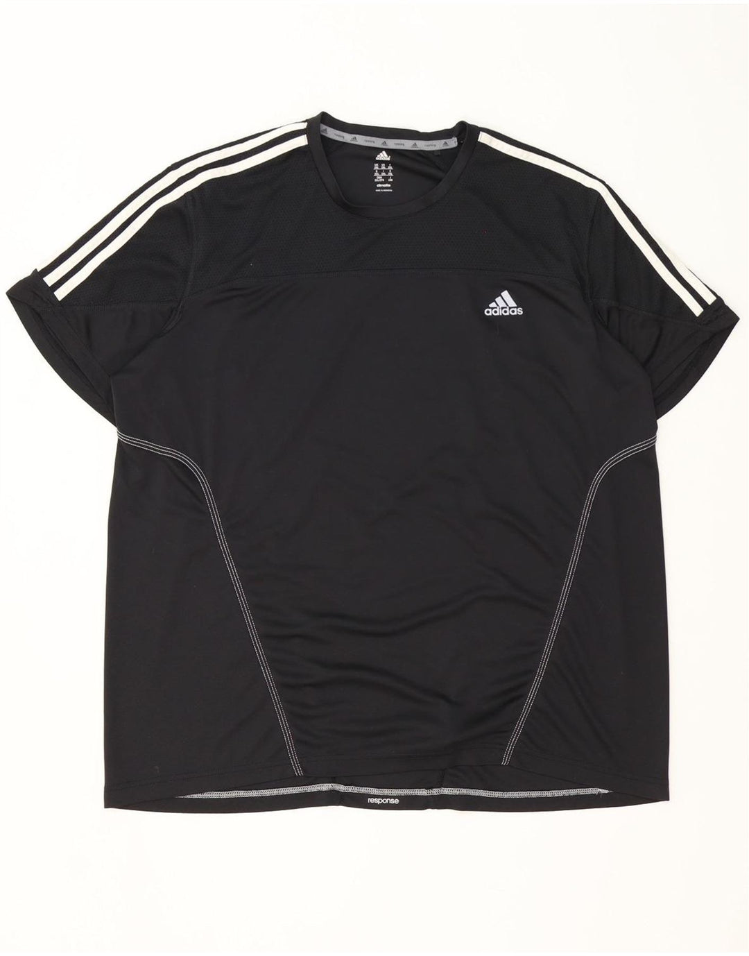 Adidas Mens Climalite T-Shirt Top 2XL Black Polyester