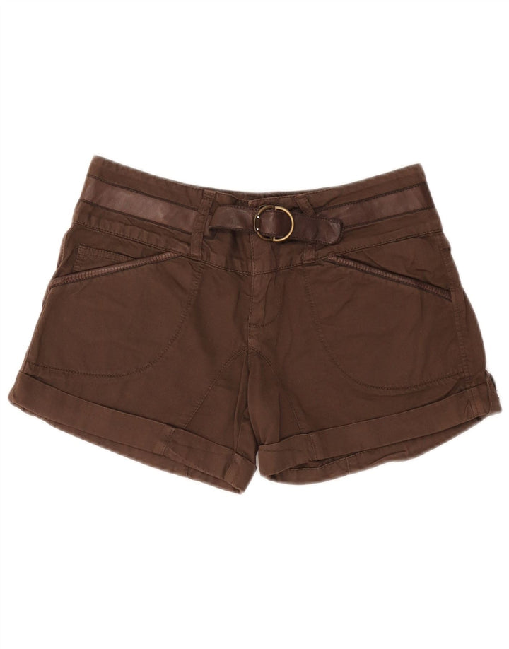 Liu Jo Womens Casual Shorts W28 Medium  Brown Cotton