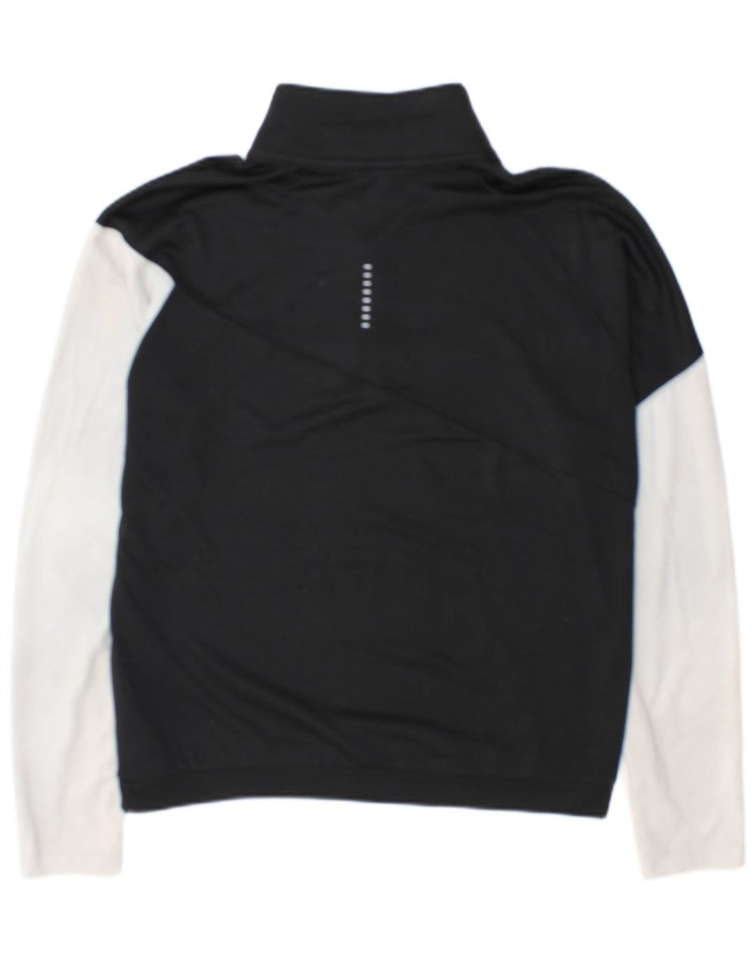 Nike Womens Zip Neck Pullover Tracksuit Top UK 14 Medium Black Colourblock