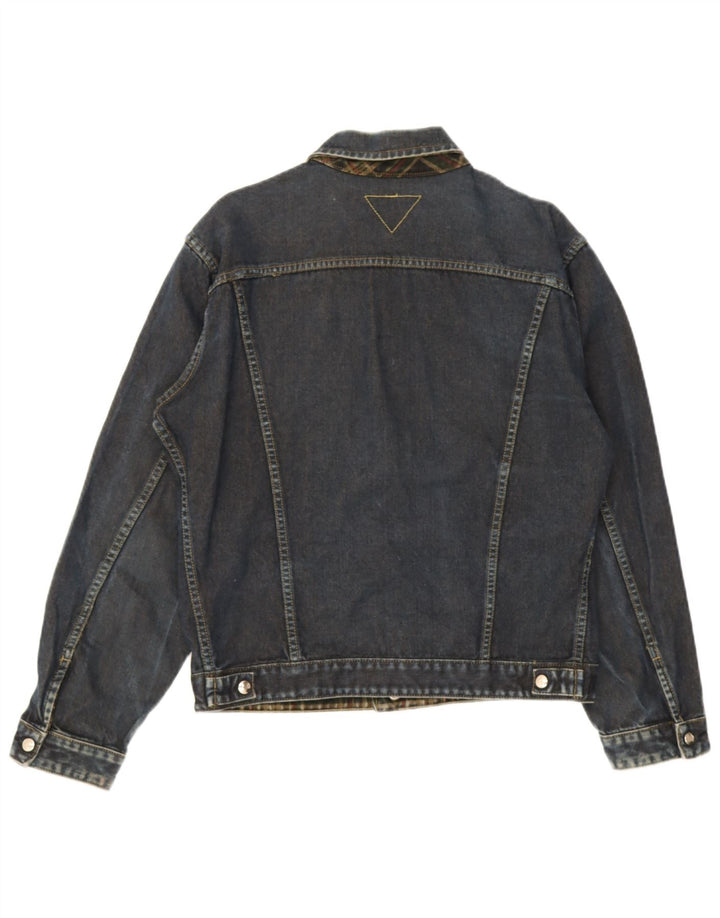Meltin' Pot Mens Denim Jacket UK 36 Small Navy Blue
