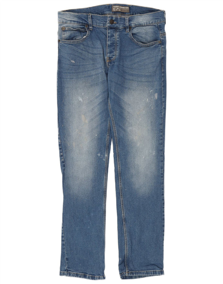 French Connection Mens Slim Jeans W32 L32 Blue Cotton