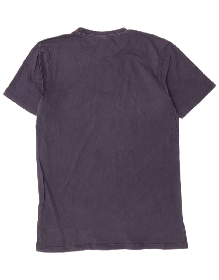 Ellesse Mens Graphic T-Shirt Top Medium Navy Blue Cotton
