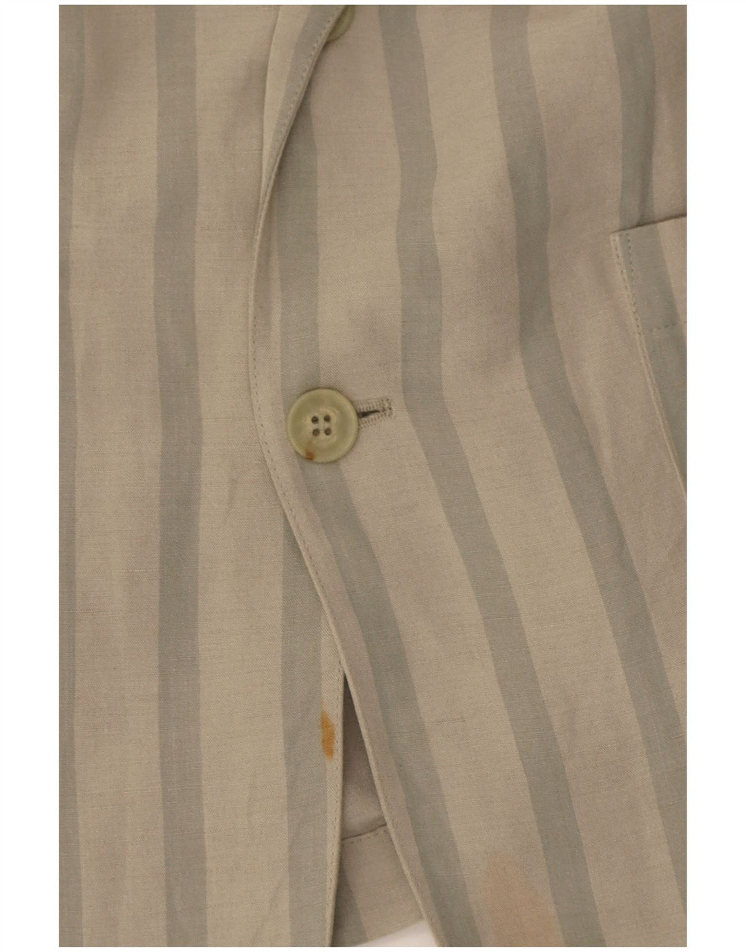 Byblos Mens 2 Button Blazer Jacket IT 48 Medium Grey Striped Viscose