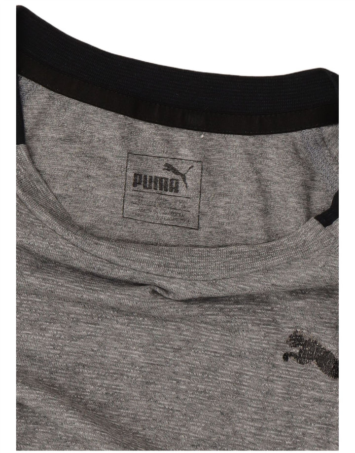 Puma Mens T-Shirt Medium Grey Flecked