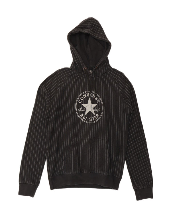 CONVERSE Mens Chuck Taylor Graphic Hoodie Jumper Medium Black Striped