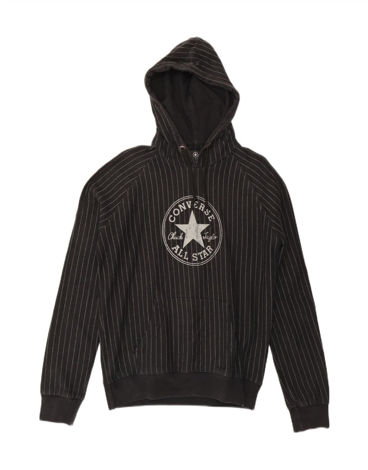 CONVERSE Mens Chuck Taylor Graphic Hoodie Jumper Medium Black Striped