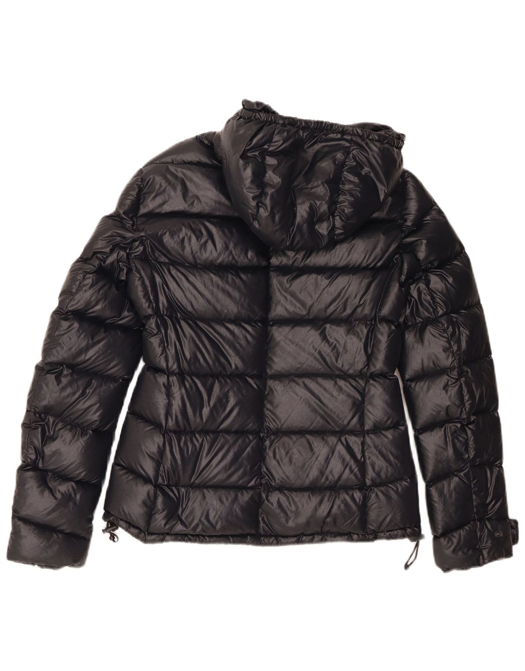Aspesi Womens Hooded Padded Jacket UK 14 Medium Black Polyamide