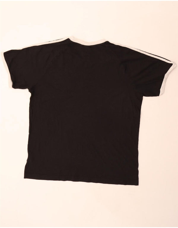 Adidas Mens T-Shirt Top XL Black Cotton