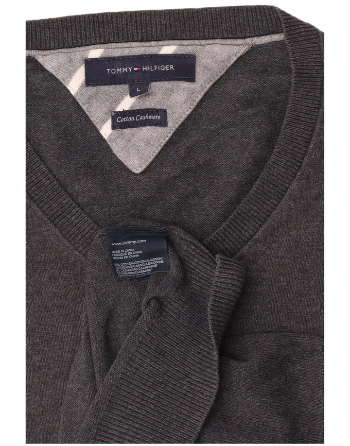 Tommy Hilfiger Mens Vest Tank Top Large Grey Cotton