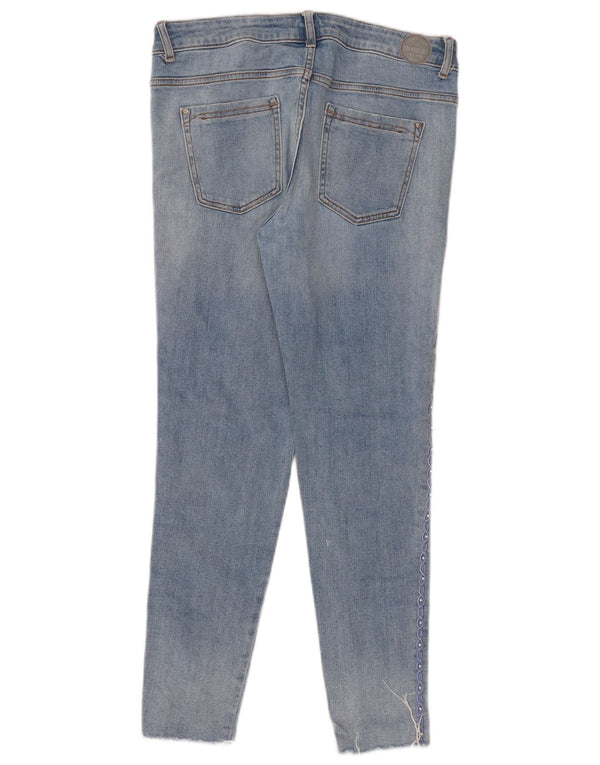 Zara Womens Distressed Skinny Jeans EU 38 Small W28 L27 Blue Cotton