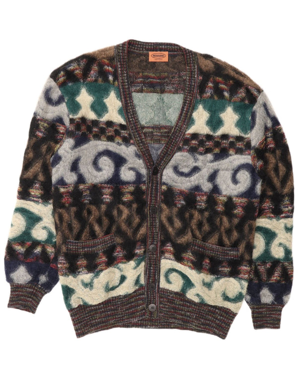 Missoni Mens Abstract Pattern Cardigan Sweater IT 48 Medium Multicoloured D
